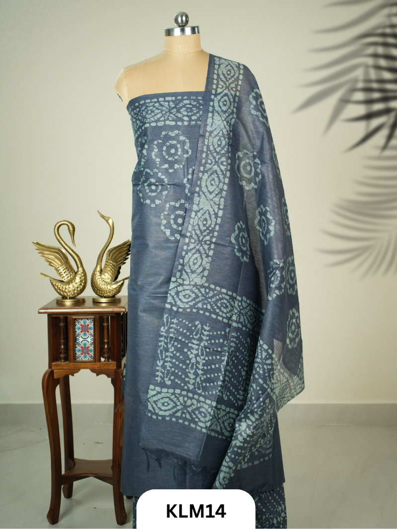 Semi Tussar Salwar Unstitched 3Pc Set