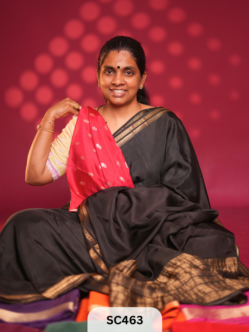 SEMI MYSORE CREPE SAREE