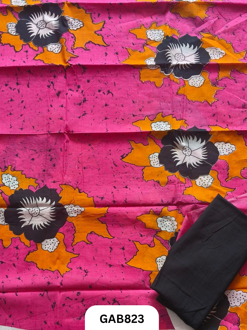 Bagru Block Print Cotton Mulmul Sarees With Running Blouse