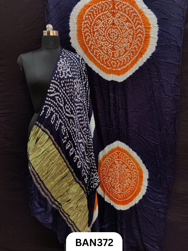 Semi Gaji Silk Tissue Pallu 4 Gul with 3D Dyeing Saree
