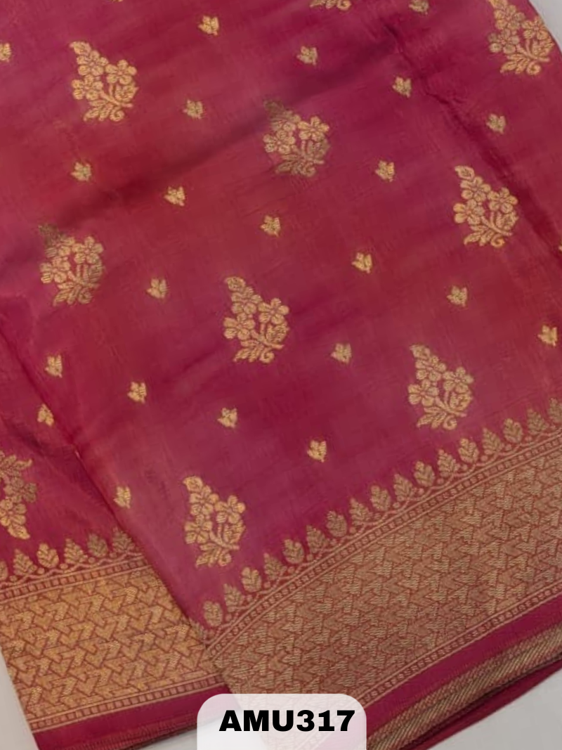 BANARAS RUSSIAN SILK SAREE WITH PRINTED