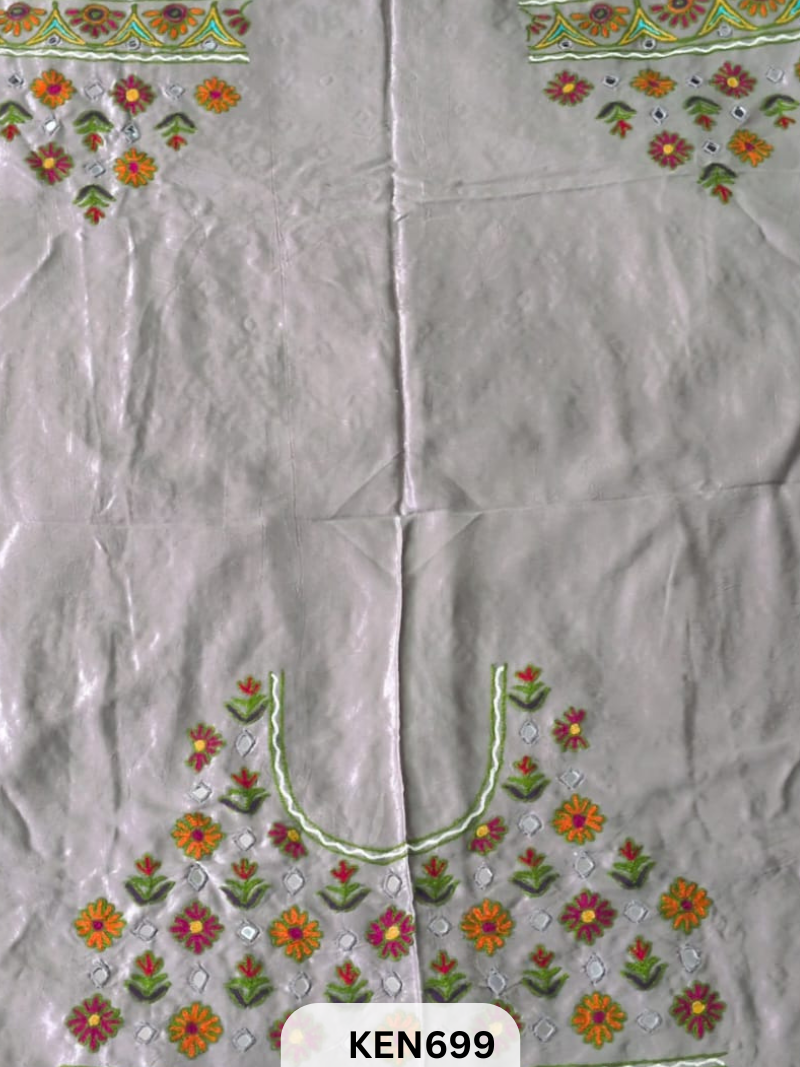 MASHRUSILK HAND AARIWORK UNSTITCHED BLOUSEPIECE