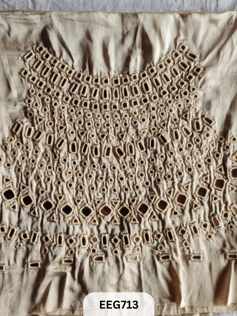 MASHRU MIRROR WORK UNSTITCHED BLOUSE PIECE