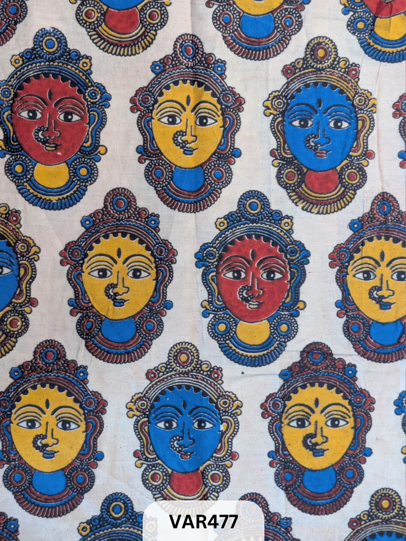 Kalamkari Hand printed - Fabric -1mtr