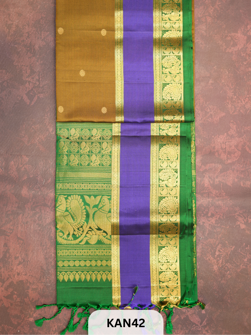 KANCHIPURAM HANDLOOM PURE SOFT SILK