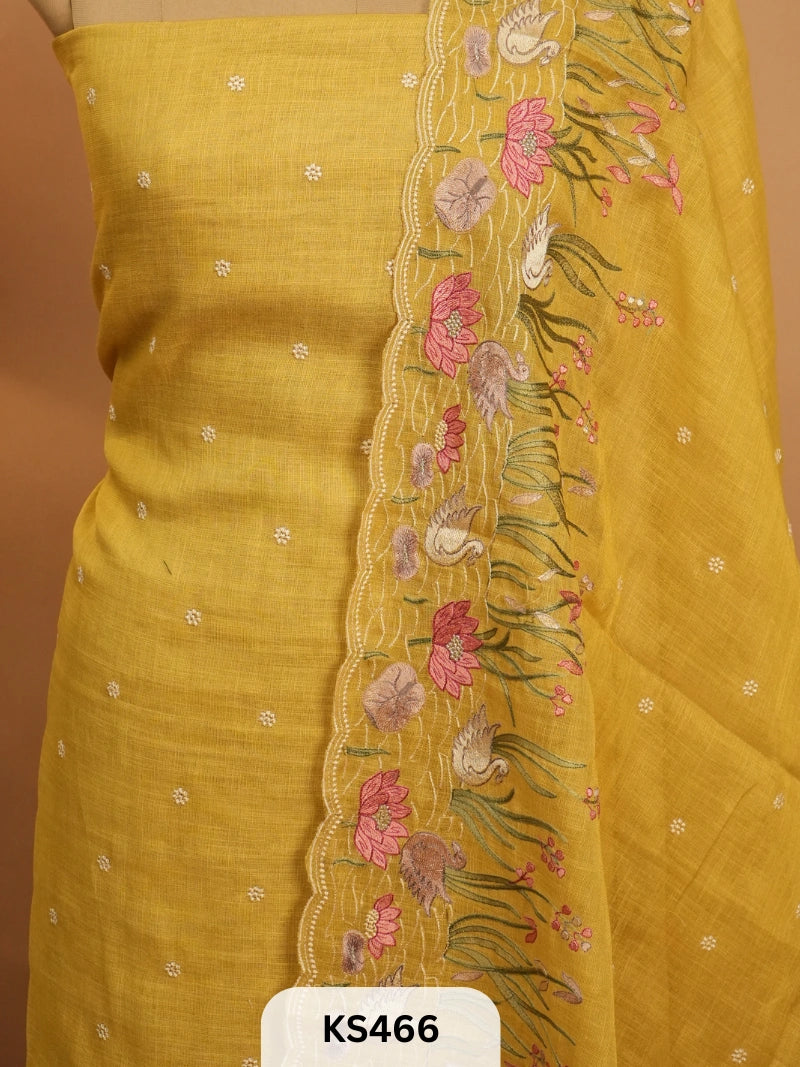 PREMIUM LINEN WITH Embroidery
