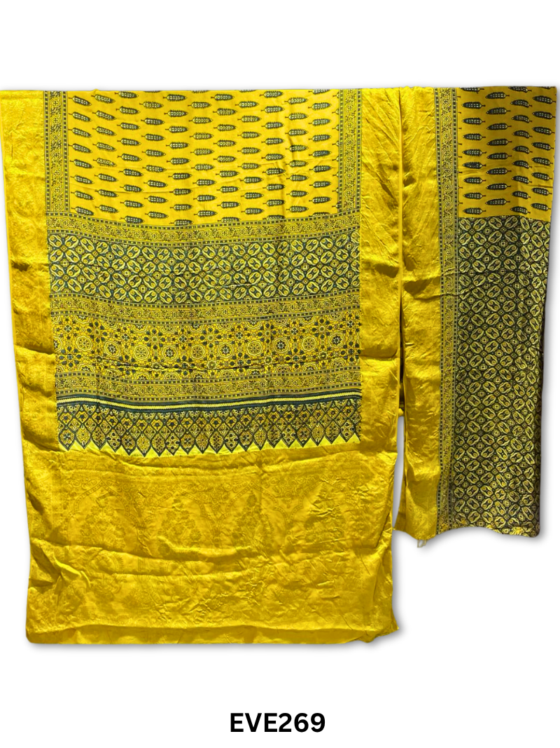 Dola Silk Ajrakh Saree