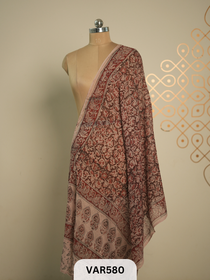 kalamkari cotton border duppatta + shipping