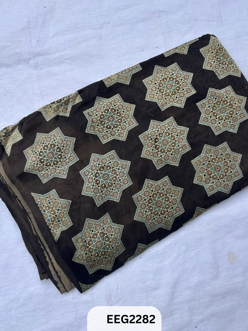 MASHRU AJRAKH FABRIC PRINT-1 MTR
