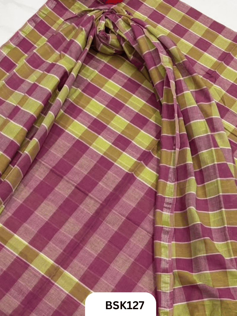 Mul Cotton Checks Top Duppata -2.5Mtr