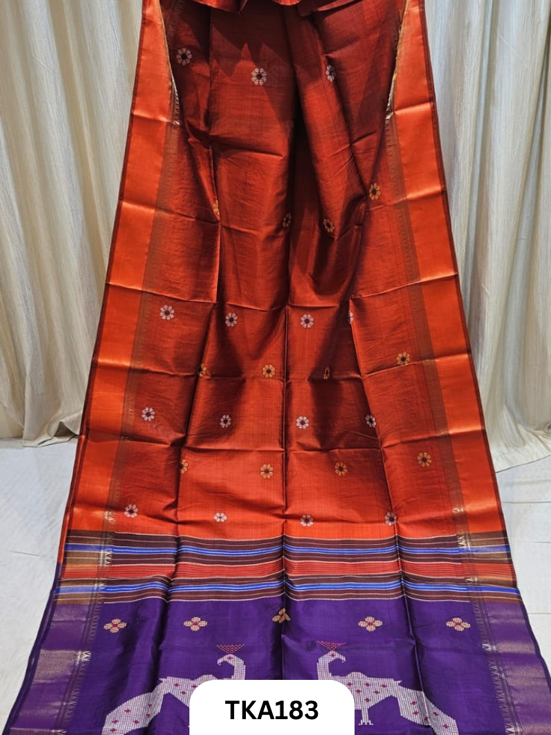 Pure Bishnupuri Katan Kalakshetra Silk – Handwoven Saree