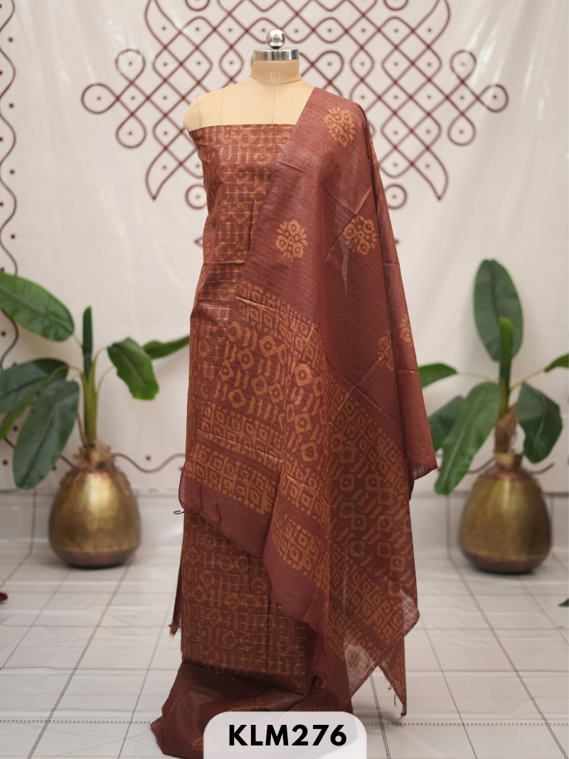 Bhagalpur Semi Tussar 3 pcs salwar set