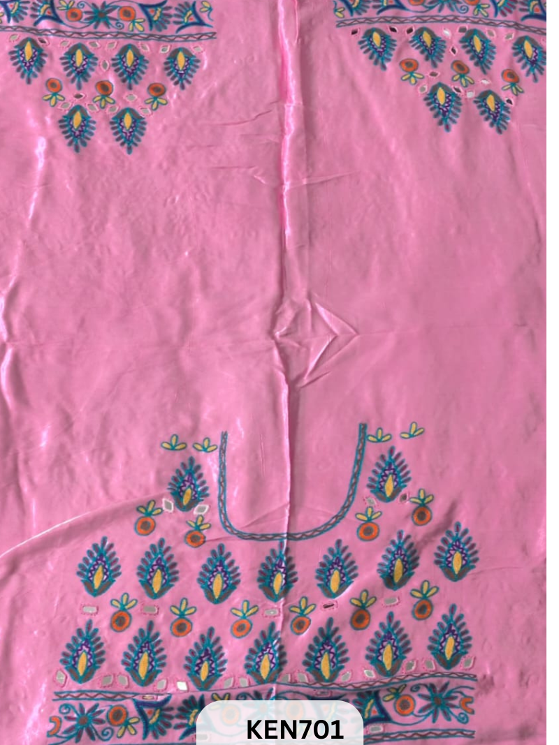 MASHRUSILK HAND AARIWORK UNSTITCHED BLOUSEPIECE