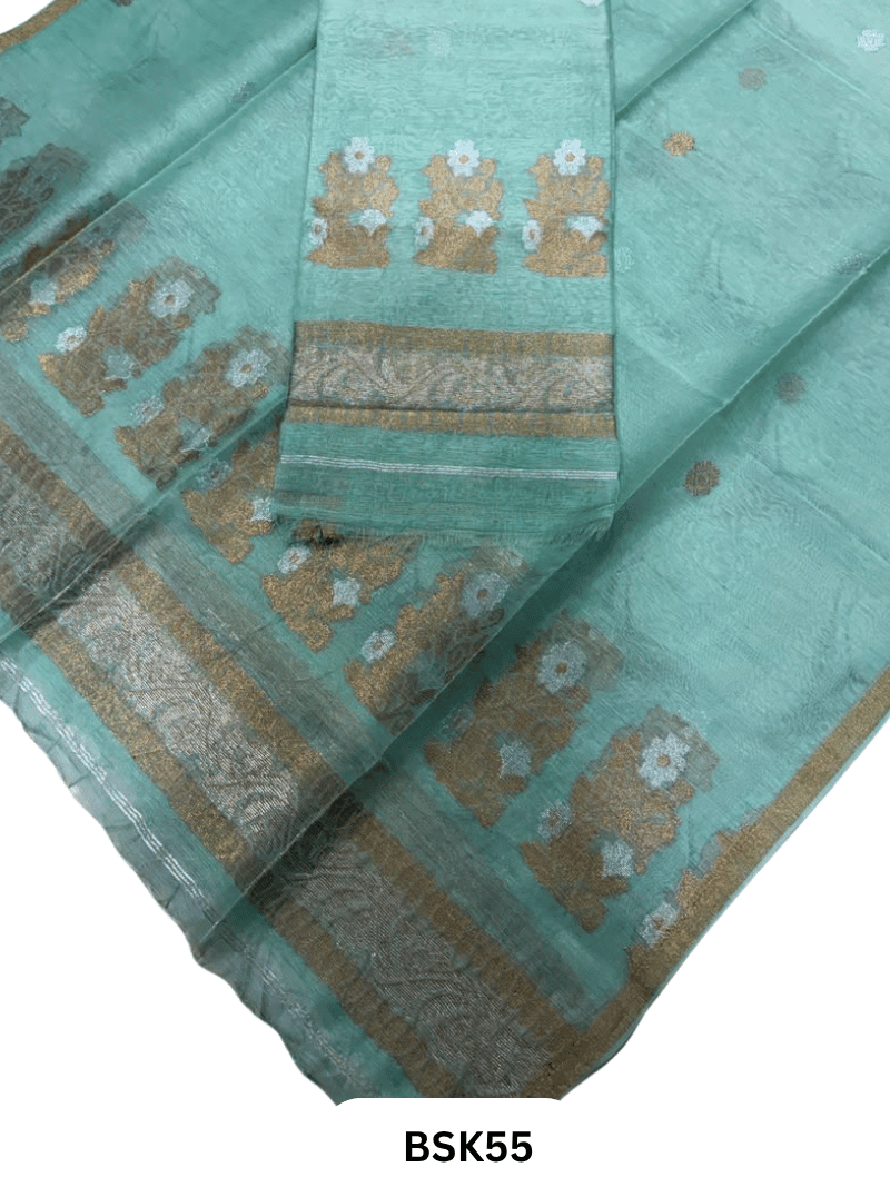 Premium Pure Handloom Linen Silk Salwar Top 2.7 mtr Duppata 2.5 mtr