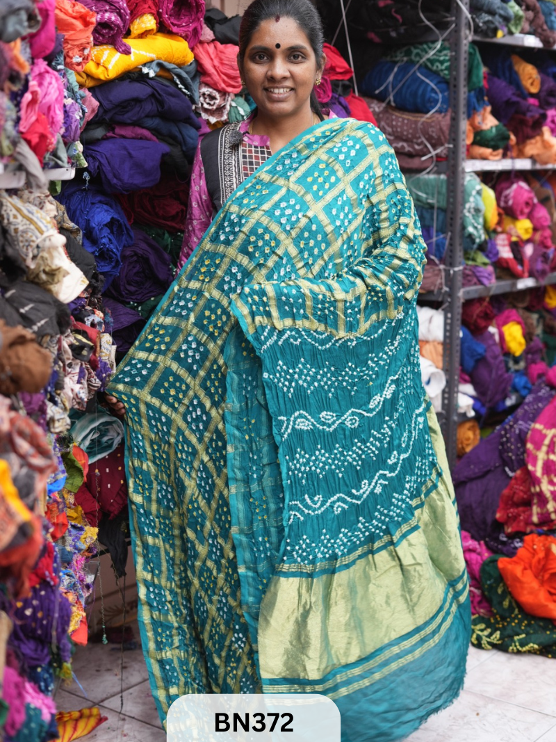 SEMI TISSUE GARCHOLA SAREE WITH LAGDI PATTA