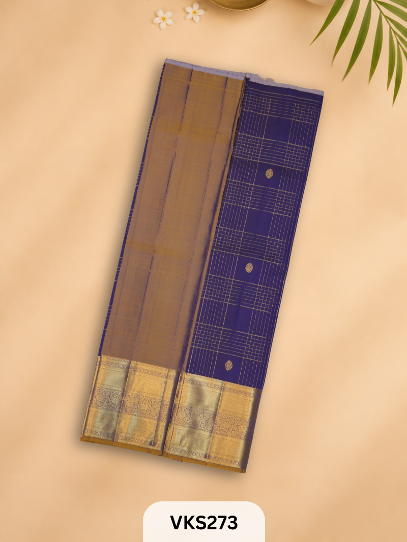 PURE KANCHIPURAM PATTU PAVADAI SET 5 - 10 YEAR