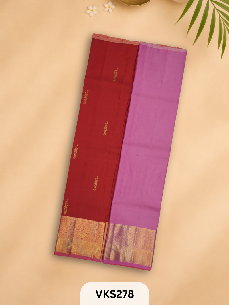 PURE KANCHIPURAM PATTU PAVADAI SET 5 - 10 YEAR