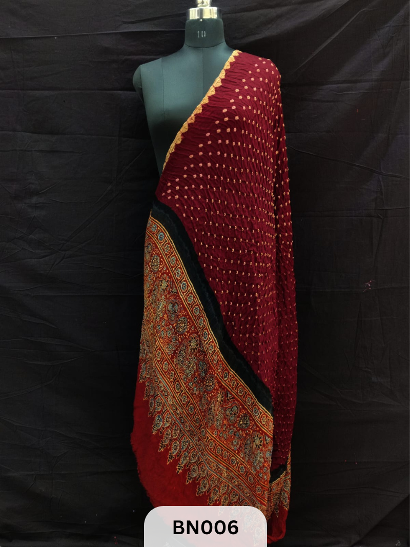 AJRAKH BANDHANI DANI EDGING DUPPATA