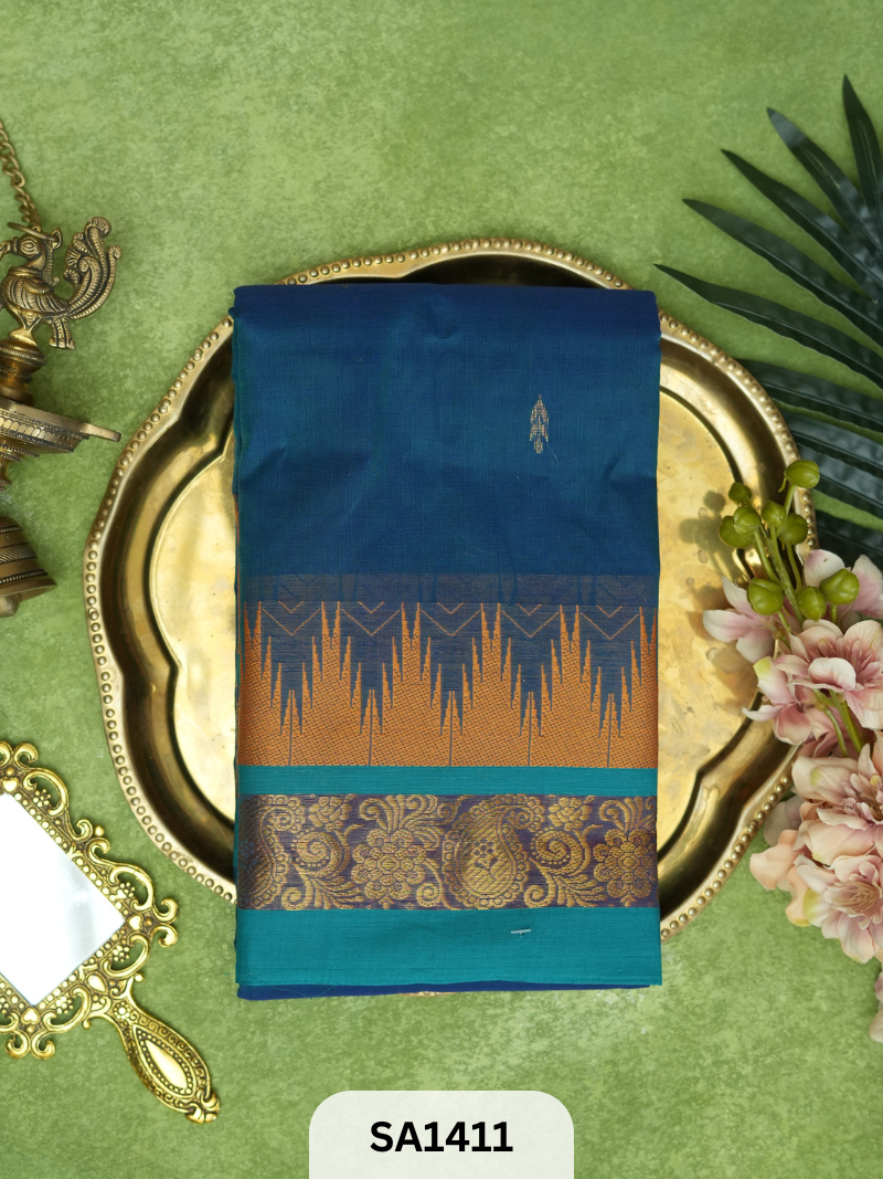 CHETTINAD COTTON SAREE | TEMPLE BORDER