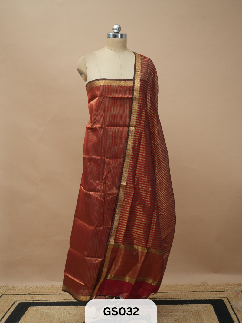 Chettinad Cotton Salwar Suit - 3Pcs Unstitched