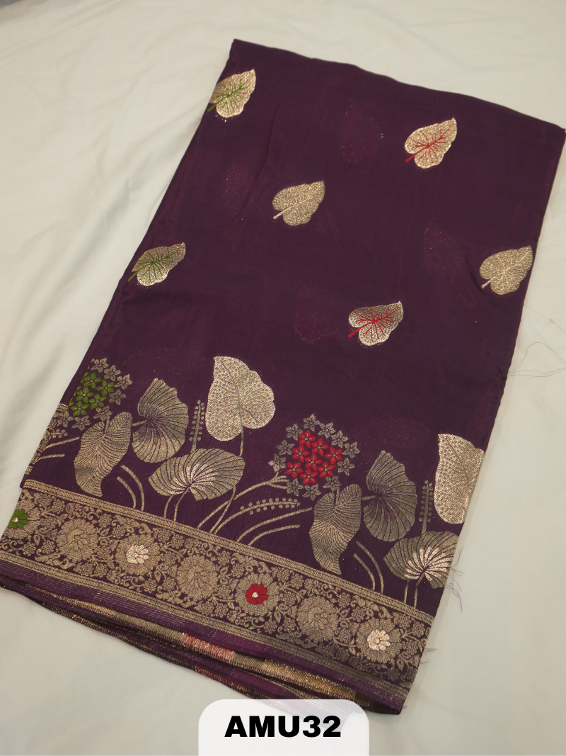 PREMIUM ORGANZA SILK SAREE WITH BORDER