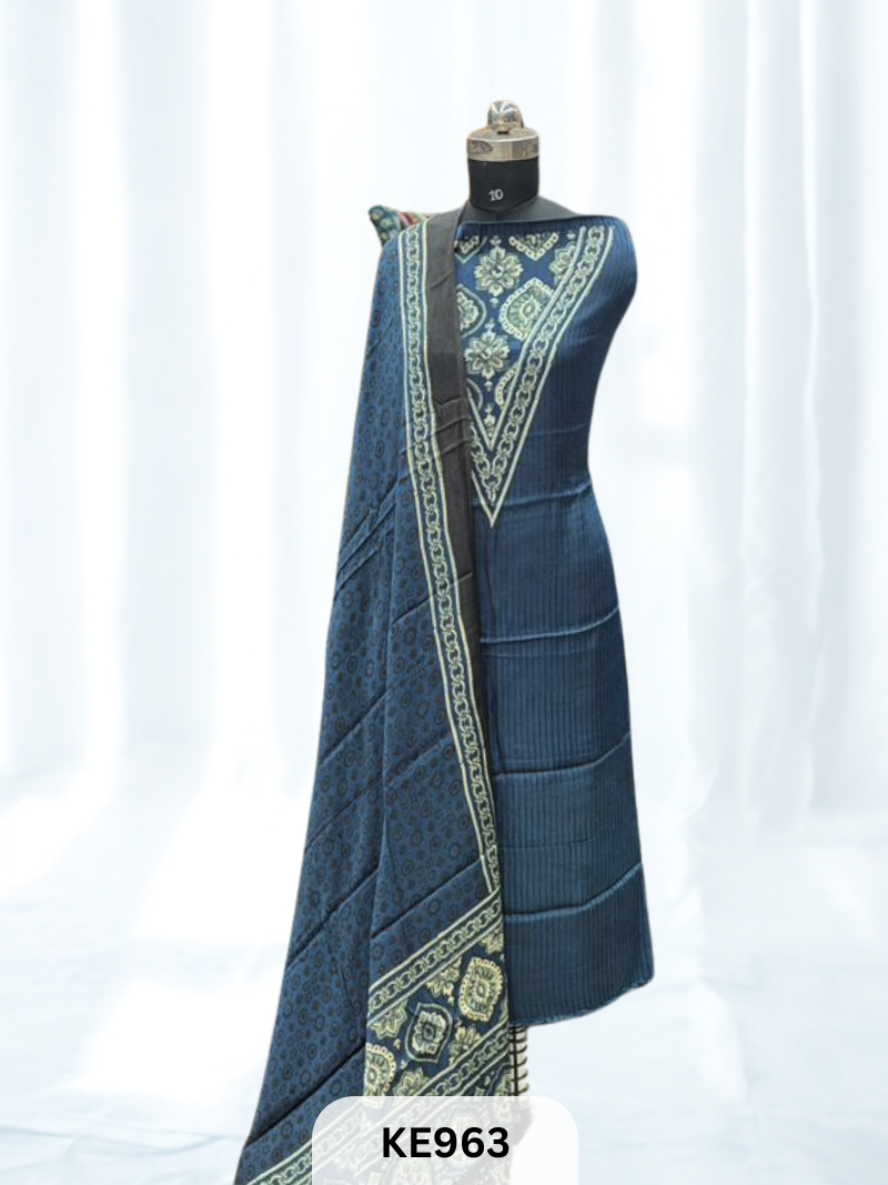PURE AJRAKH MODAL SALWAR-NATURAL HANDBLOCK