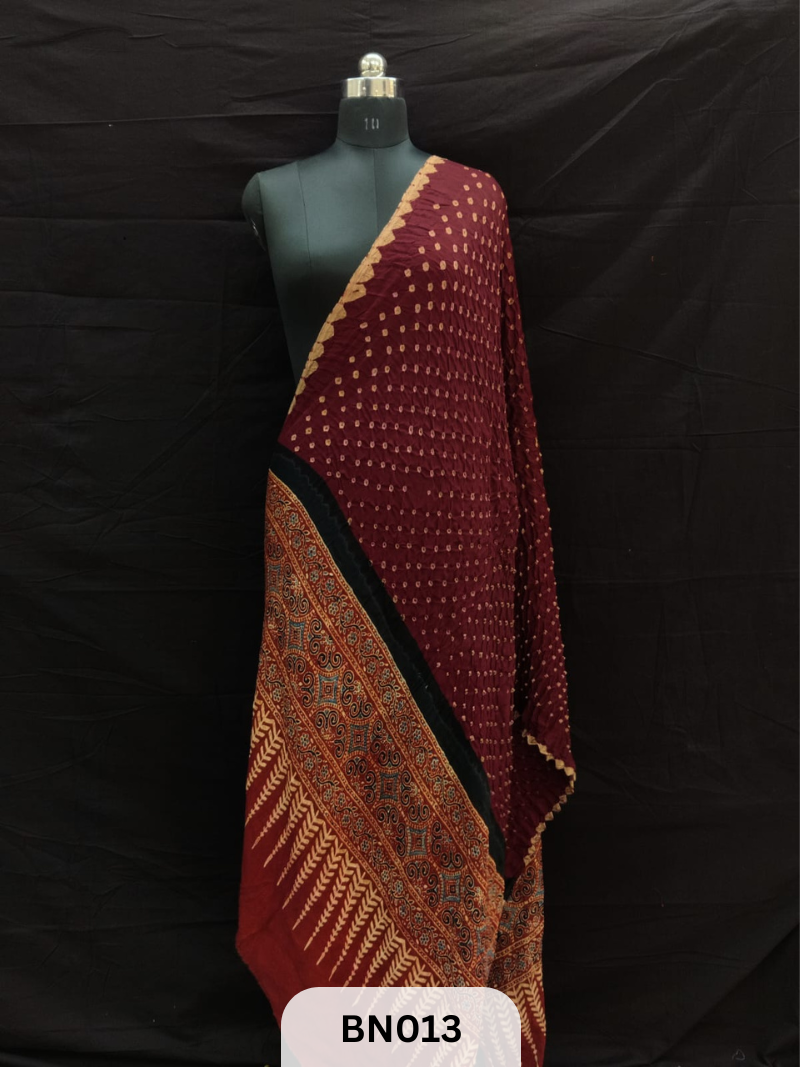 AJRAKH BANDHANI DANI EDGING DUPPATA