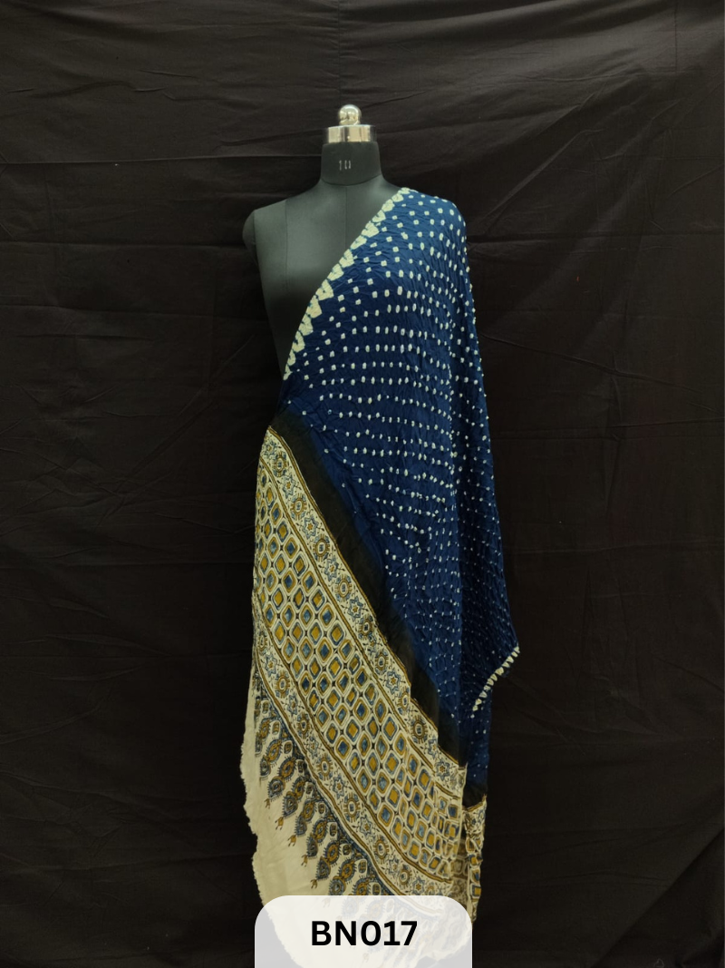 AJRAKH BANDHANI DANI EDGING DUPPATA