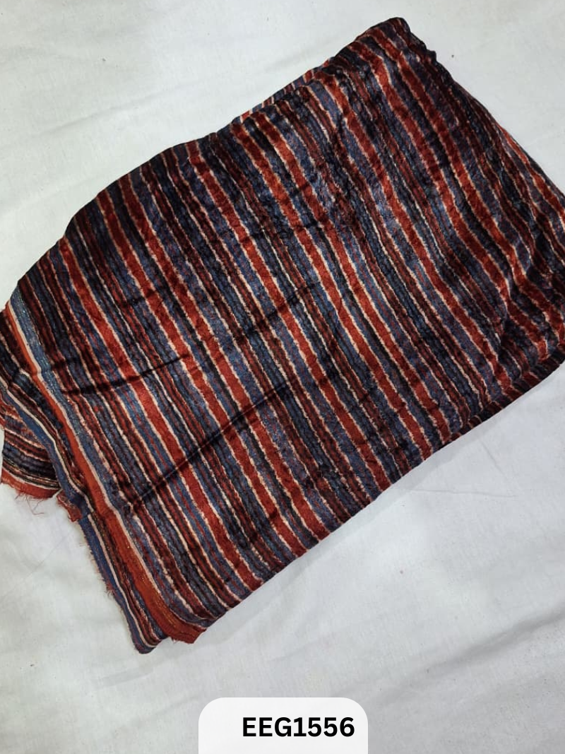 VELVET AJRAKH PRINT FABRIC-1MTR