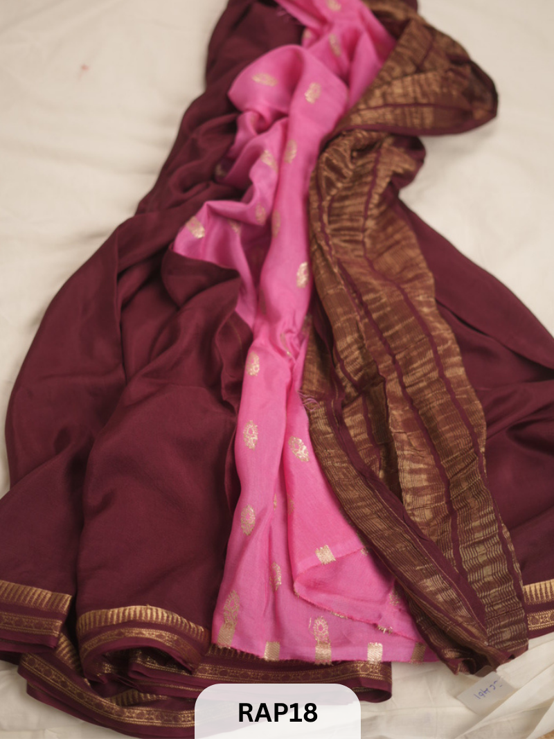 SEMI MYSORE CREPESILK SAREE