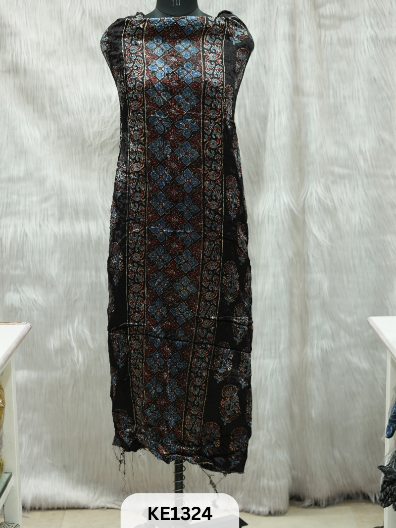 VELVET AJRAKH HANDBLOCKPRINT - 2.5MTR TOP