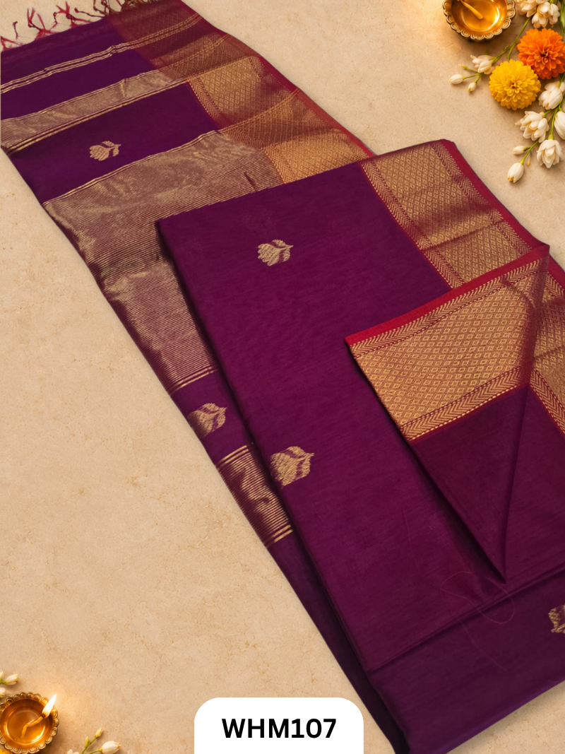 Maheshwari handloom Lotus butta sarees