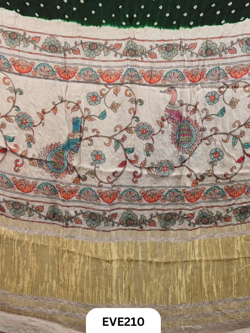 Modal Bandhini With Madhubani Fusion Saree
