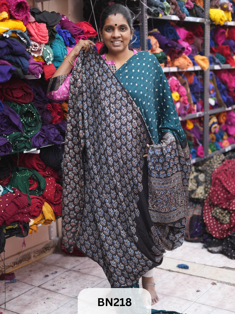 AJRAKH BANDHEJ SAREE - BEST BUY