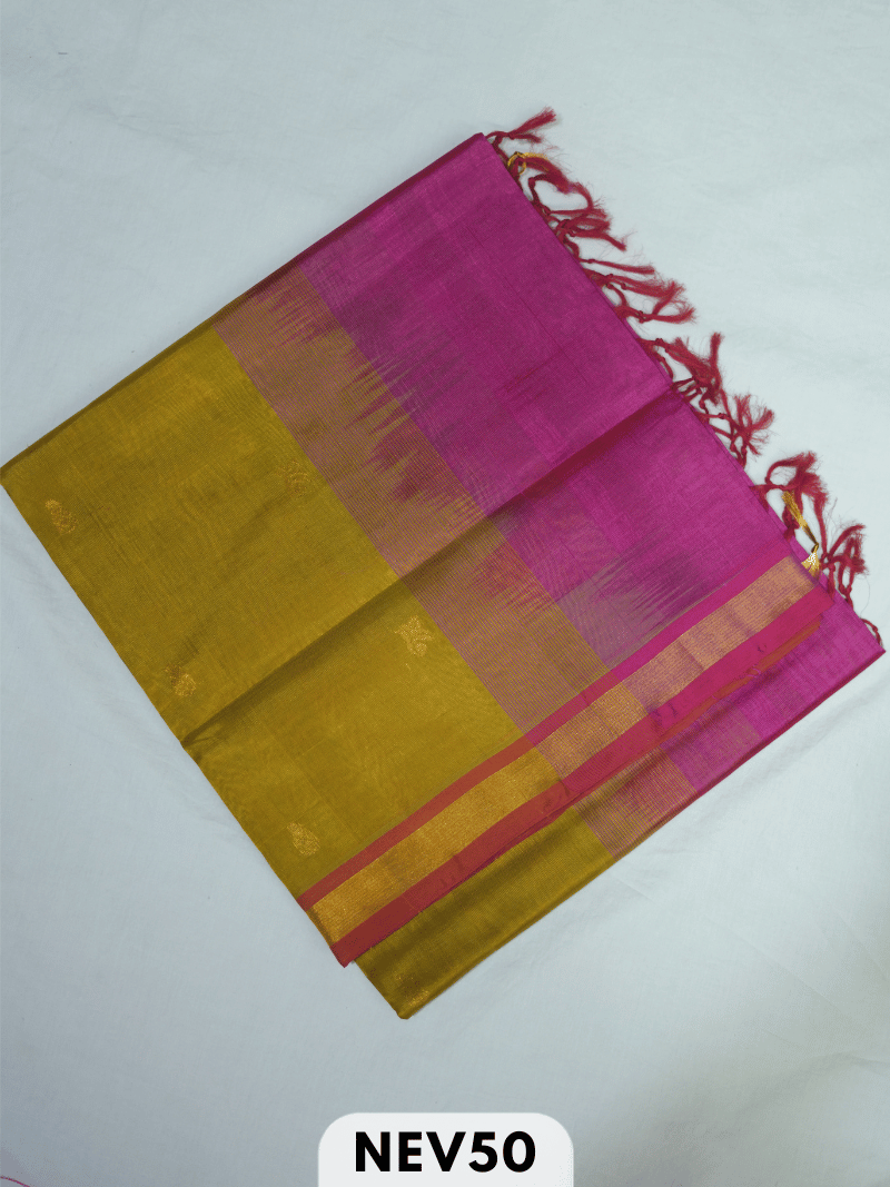 SMALL BORDER WITH BODY BUTTA SILK COTTON SAREE