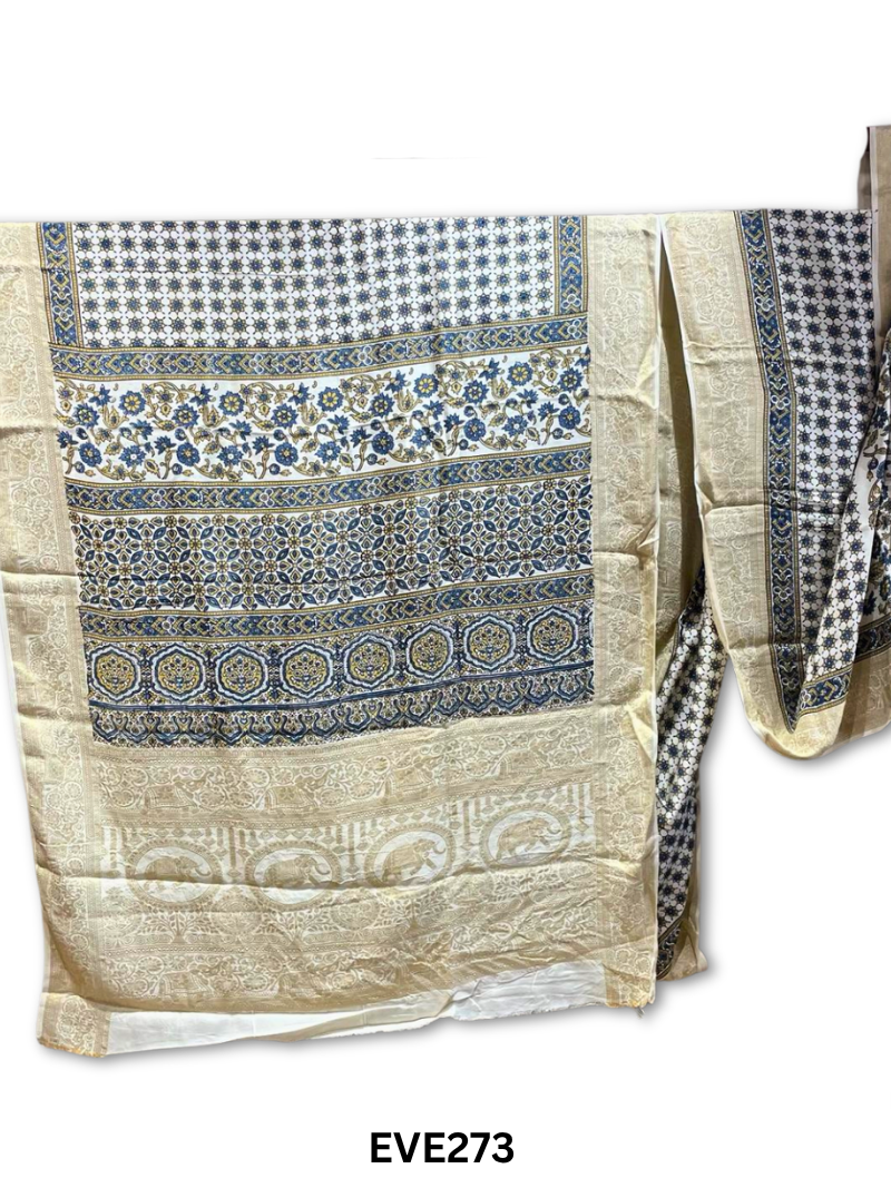 Dola Silk Ajrakh Saree