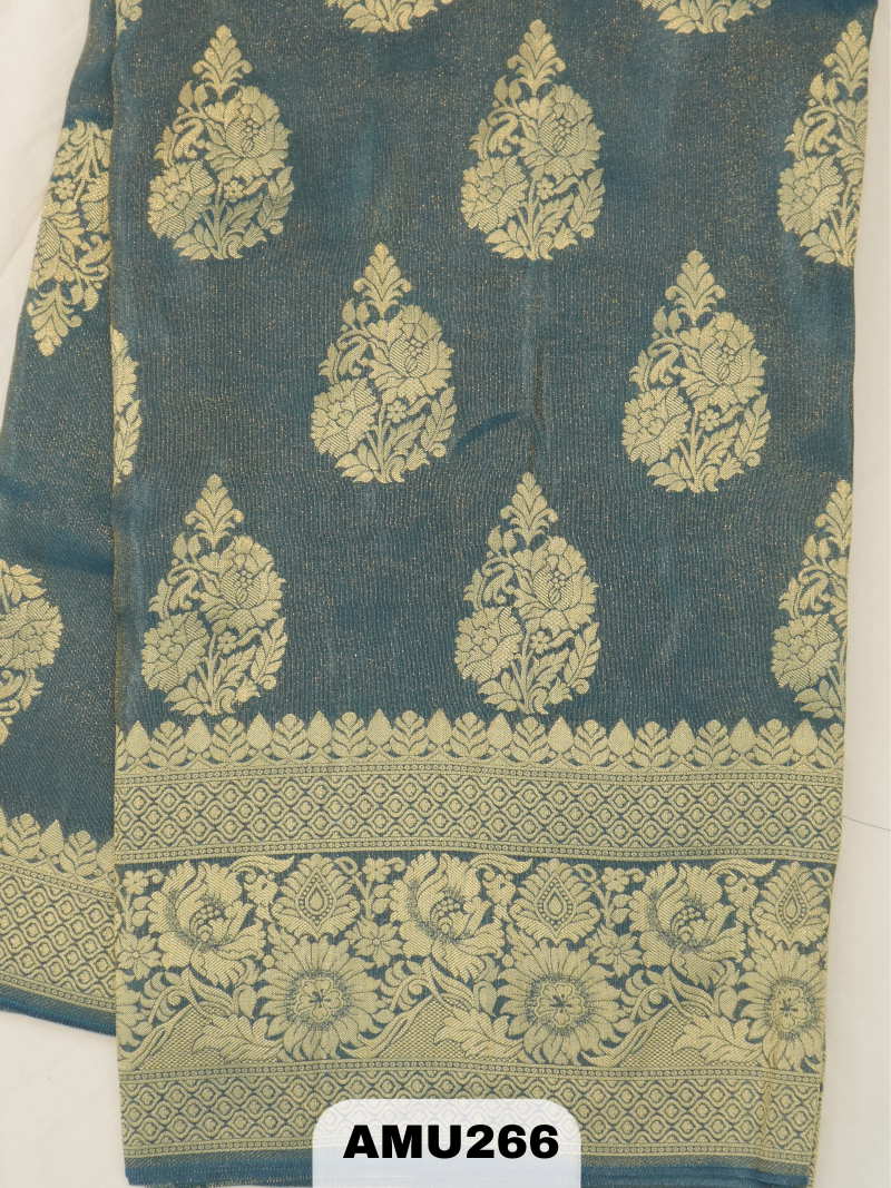 BANARAS RUSSIAN SILK SAREE WITH PRINTED