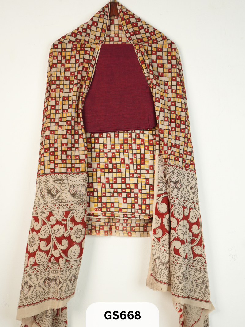 Kalamkari Handblock Salwar Suit 3 pcs