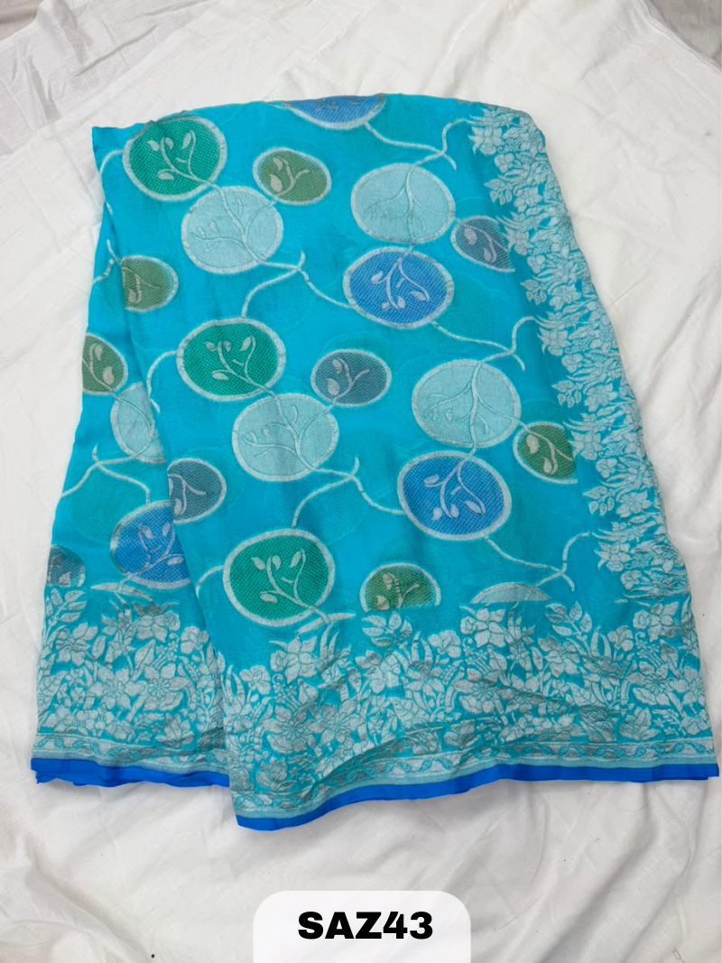 BANARAS PURE KHADI GEORGETTE WITH RANGKAAT SAREE