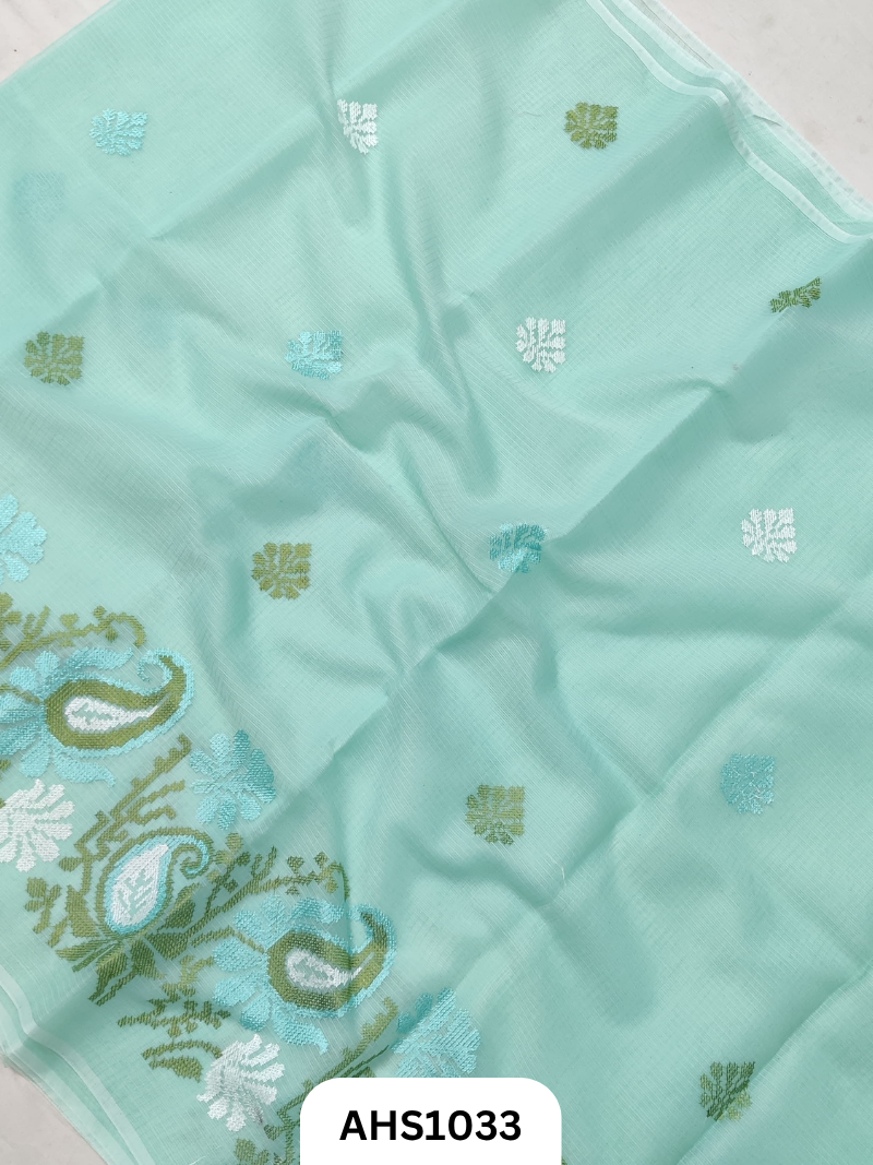Kota Cotton Embroidery Work Saree with Blouse