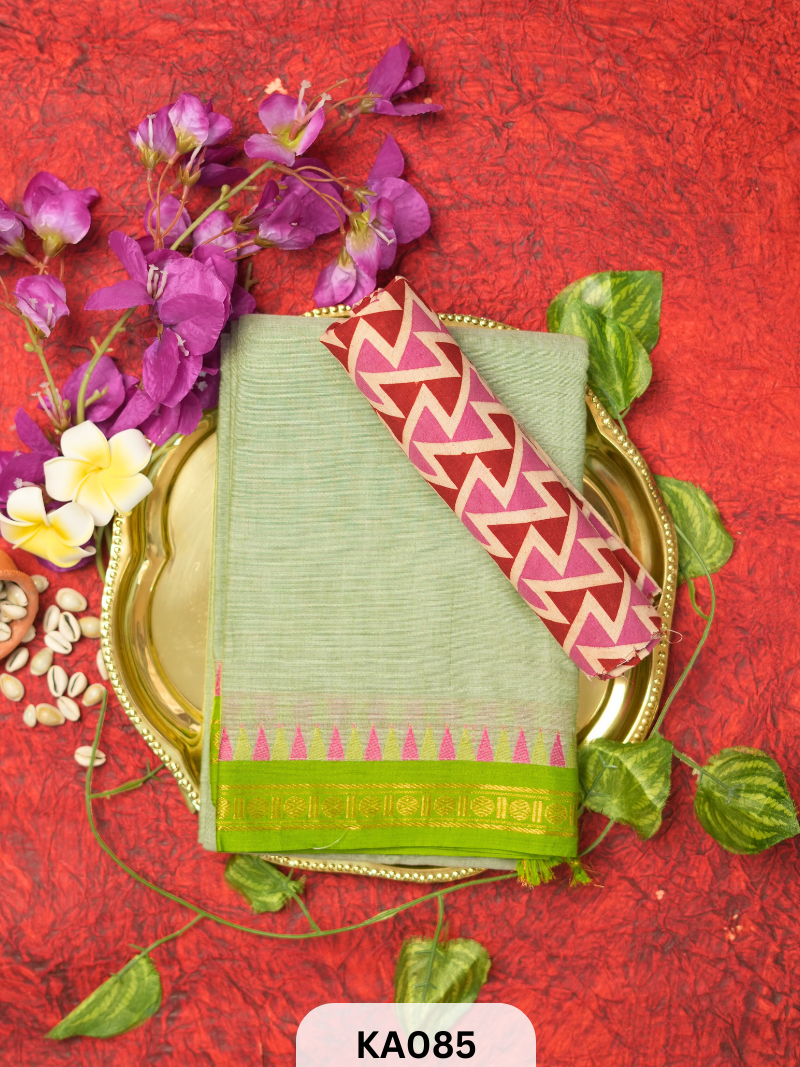 Chettinad cotton saree with blouse Saree Story with Shanmuga Priya