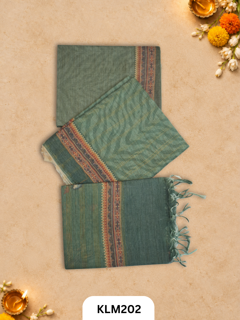 Semi Tussar Salwar Unstitched 3Pc Set
