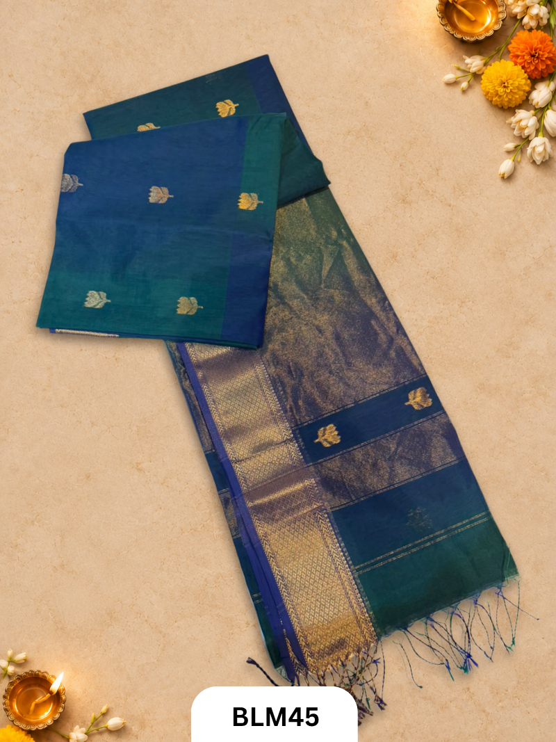 Maheshwari Lotus Buta Saree