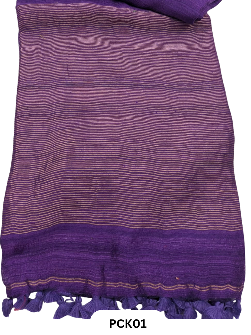 Pure Handloom Matka Plain Saree