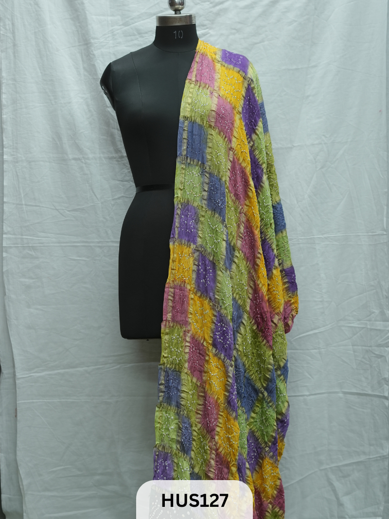 PURE MODAL CHECK GHARCHOLA BARIK BHANDEJ MULTI DYE