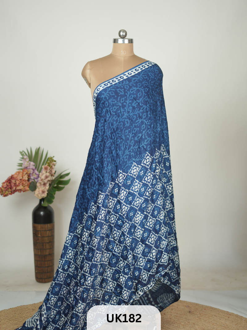 MODAL HANDBLOCK DUPATTA