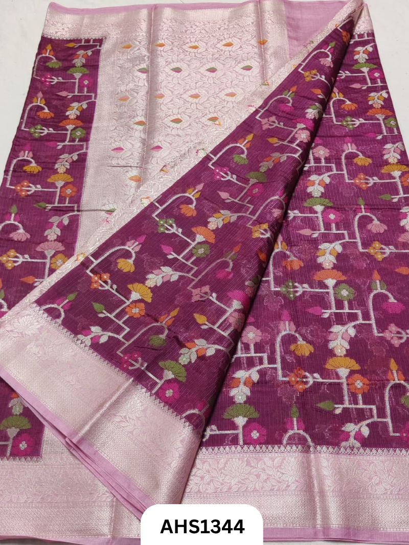 Soft Kota Silk Weaving Saree with Blouse