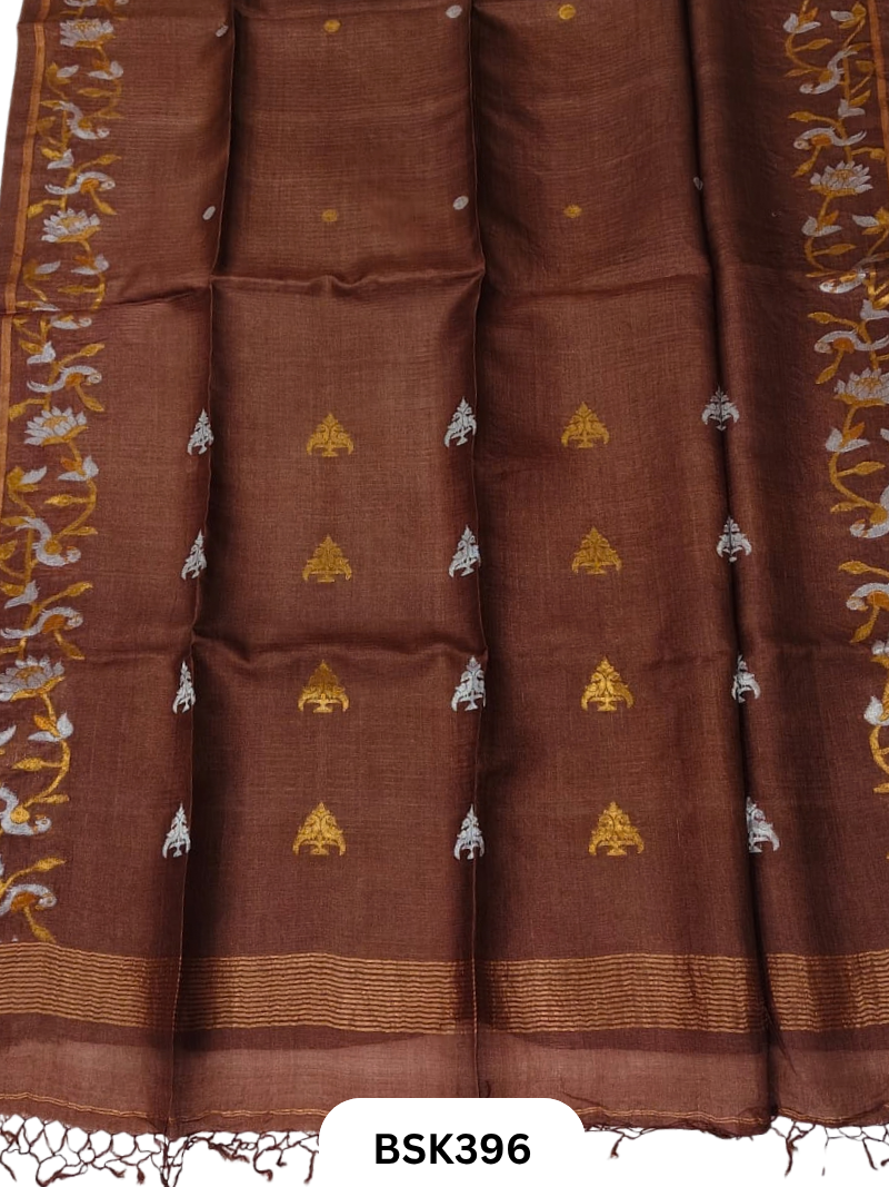 Pure Gicha By Gicha Tussar Silk with Jamdani weave