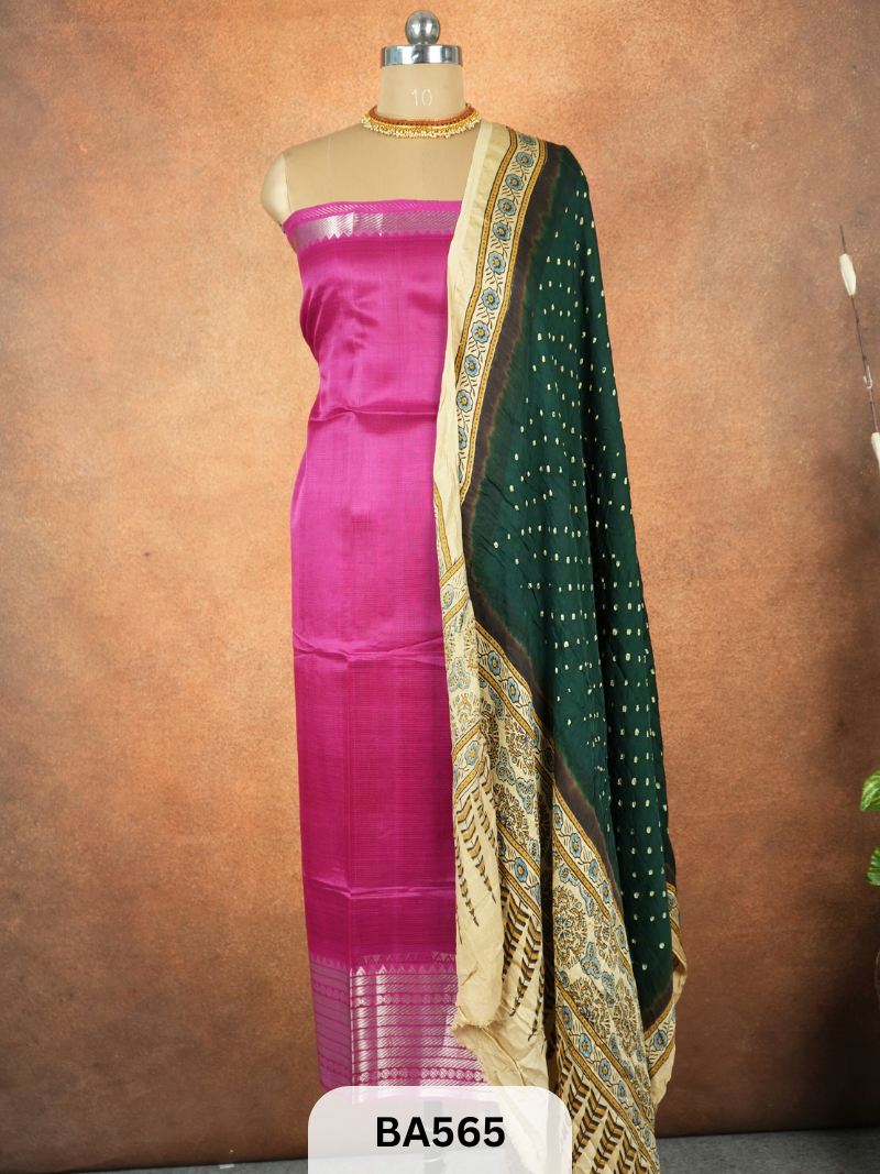 Modal Bandhani Dupatta + Mangalgiri Top