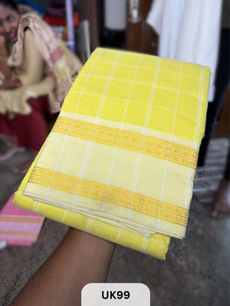 PUNE COTTON SAREE WITH CONTRAST BORDER